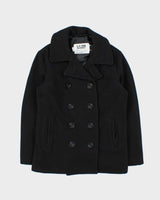 Vintage 1990s Schott U.S.740N Wool Double Breasted Pea Coat - S