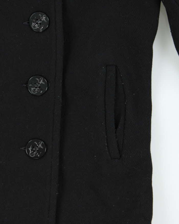 Vintage 1990s Schott U.S.740N Wool Double Breasted Pea Coat - S