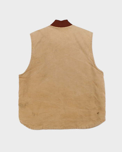 Vintage 00s Carhartt V01 Quilt Lined Workwear Gilet - M