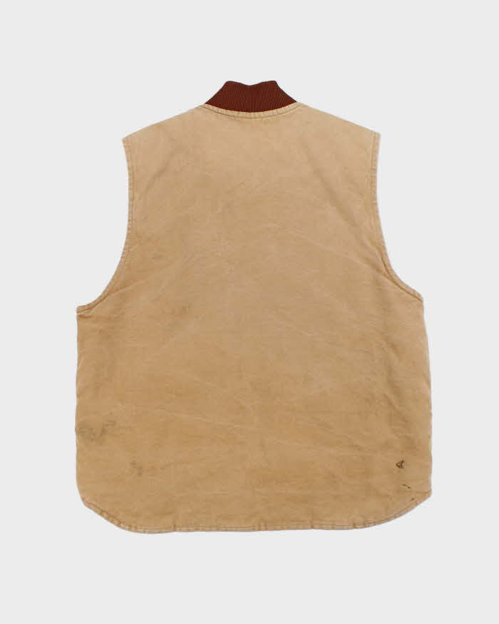 Vintage 00s Carhartt V01 Quilt Lined Workwear Gilet - M