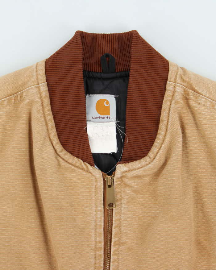 Vintage 00s Carhartt V01 Quilt Lined Workwear Gilet - M