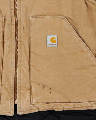 Vintage 00s Carhartt V01 Quilt Lined Workwear Gilet - M
