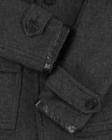 Vintage 00s Burberry Brit Wool Nova Check Lined Naval Pea Coat - L