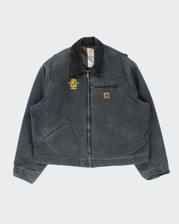 Vintage 00s Carhartt J97 Detroit Blanket Lined Faded Workwear Jacket -XXL