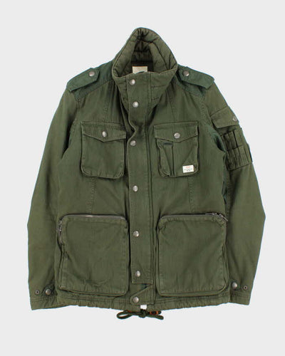 Vintage Y2K 00s Diesel Khaki Padded Heavyweight Hunting Field Jacket - S
