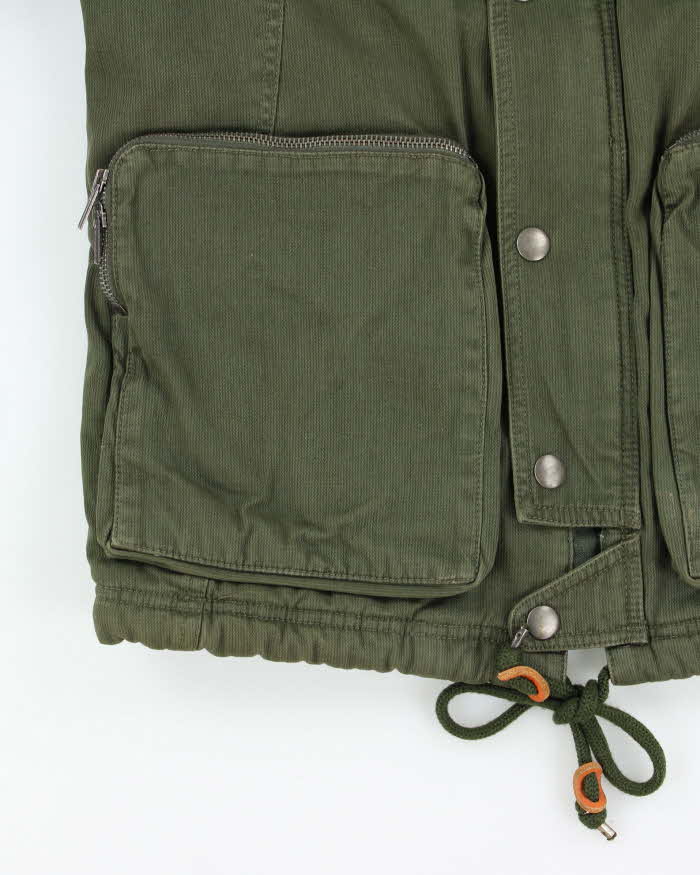Vintage Y2K 00s Diesel Khaki Padded Heavyweight Hunting Field Jacket - S