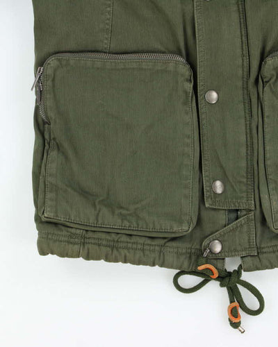 Vintage Y2K 00s Diesel Khaki Padded Heavyweight Hunting Field Jacket - S