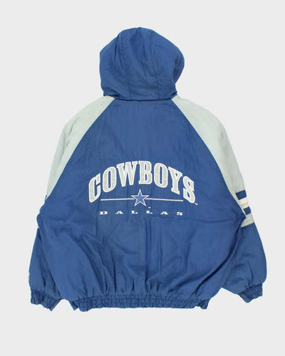 Vintage 1990s Logo 7 Dallas Cowboys Quilted Oversized Hooded Puffer Jacket - XL