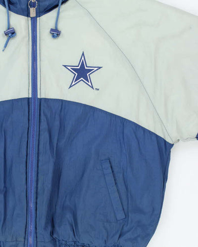 Vintage 1990s Logo 7 Dallas Cowboys Quilted Oversized Hooded Puffer Jacket - XL