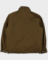 Vintage 00s Polo Ralph Lauren Khaki Fleece Lined Harrington Jacket - L
