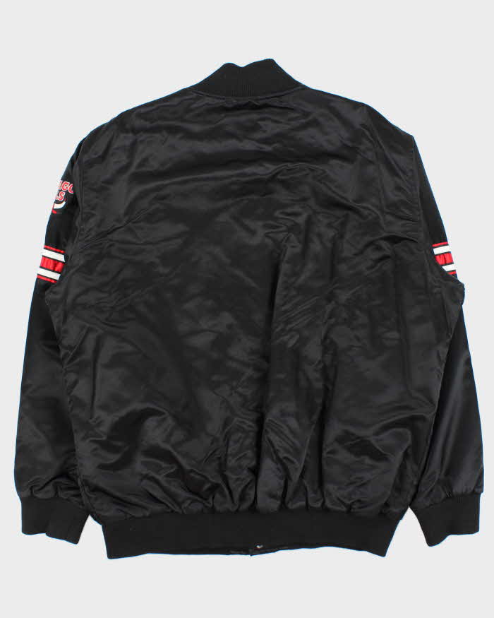 Vintage Starter Chicago Bulls Quilt Lined Satin Varsity Bomber Jacket - XXL
