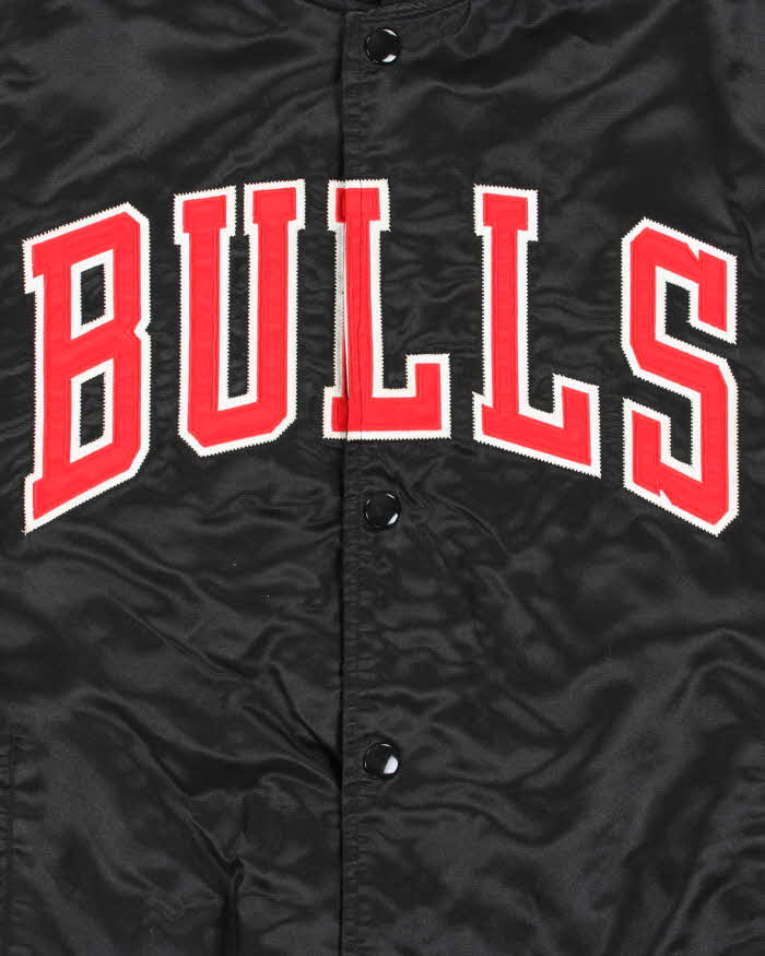 Vintage Starter Chicago Bulls Quilt Lined Satin Varsity Bomber Jacket - XXL