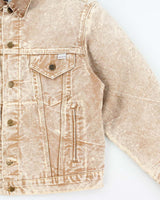 Vintage 1980s Carhartt Union Made Blanket Lined Acid Wash Trucker Jacket - S