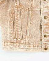 Vintage 1980s Carhartt Union Made Blanket Lined Acid Wash Trucker Jacket - S