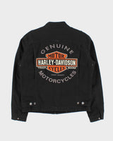 Vintage Y2K Harley Davidson Embroidered Cafe Racer Moto Jacket - S