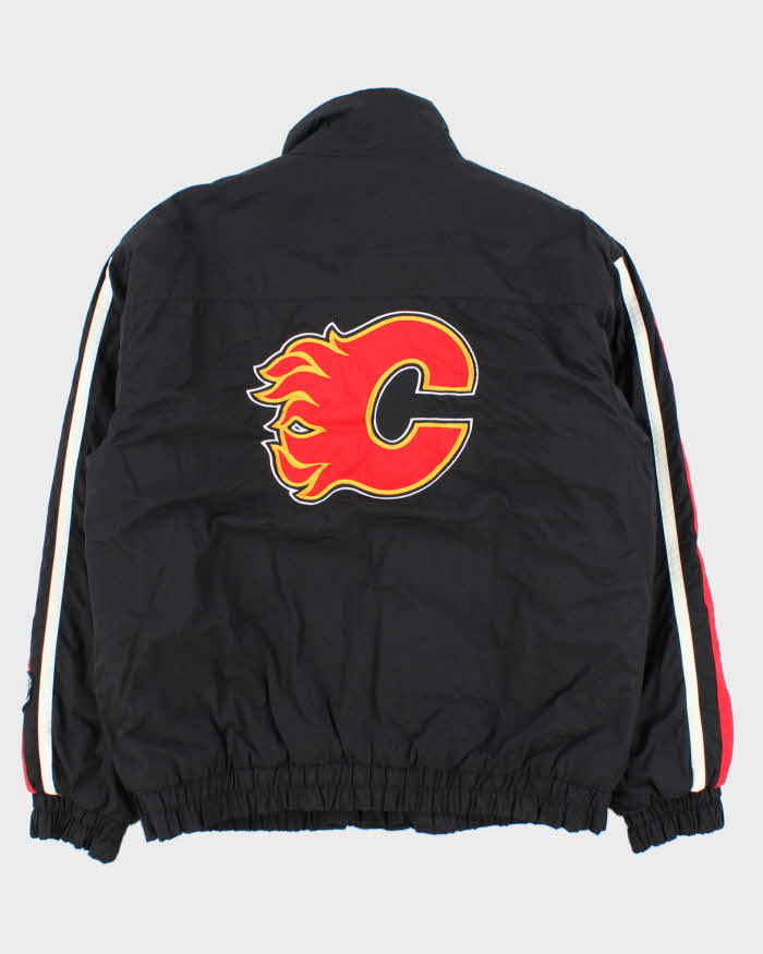 Vintage 00s Old Time Hockey All Guts No Glory Calgary Flames Padded Bomber Jacket - L