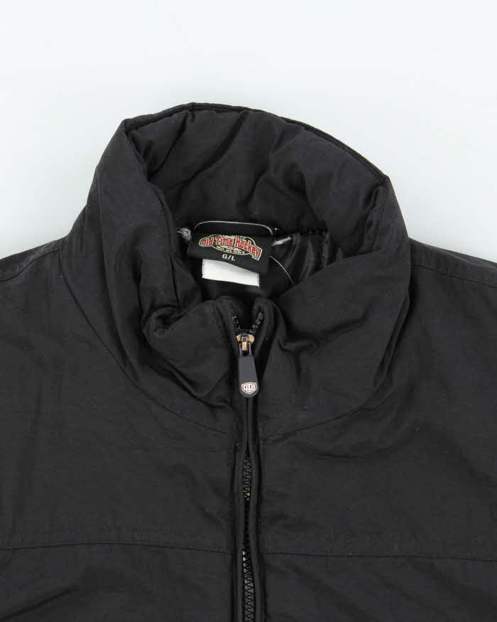 Vintage 00s Old Time Hockey All Guts No Glory Calgary Flames Padded Bomber Jacket - L