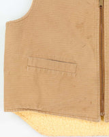 Vintage 1990 Carhartt Union Made Sherpa Lined Workwear Gilet - XL