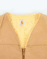 Vintage 1990 Carhartt Union Made Sherpa Lined Workwear Gilet - XL