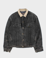 Vintage 1990s Lee Storm Rider Mustang Blanket Lined Distressed Denim Jacket - M