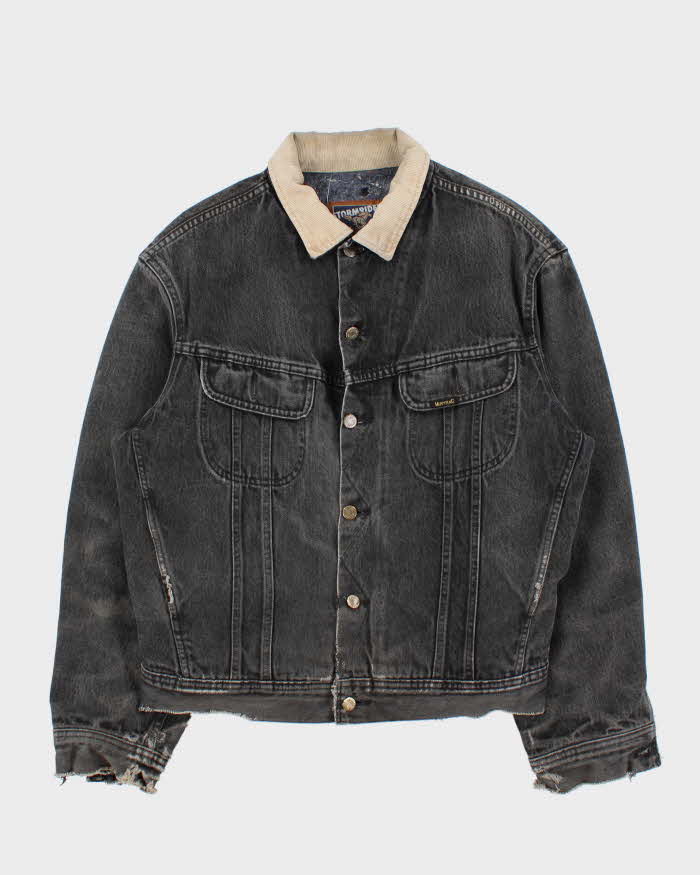 Vintage 1990s Lee Storm Rider Mustang Blanket Lined Distressed Denim Jacket - M