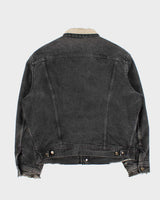 Vintage 1990s Lee Storm Rider Mustang Blanket Lined Distressed Denim Jacket - M