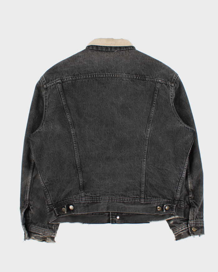 Vintage 1990s Lee Storm Rider Mustang Blanket Lined Distressed Denim Jacket - M