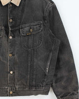 Vintage 1990s Lee Storm Rider Mustang Blanket Lined Distressed Denim Jacket - M