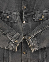 Vintage 1990s Lee Storm Rider Mustang Blanket Lined Distressed Denim Jacket - M