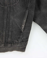 Vintage 1990s Lee Storm Rider Mustang Blanket Lined Distressed Denim Jacket - M