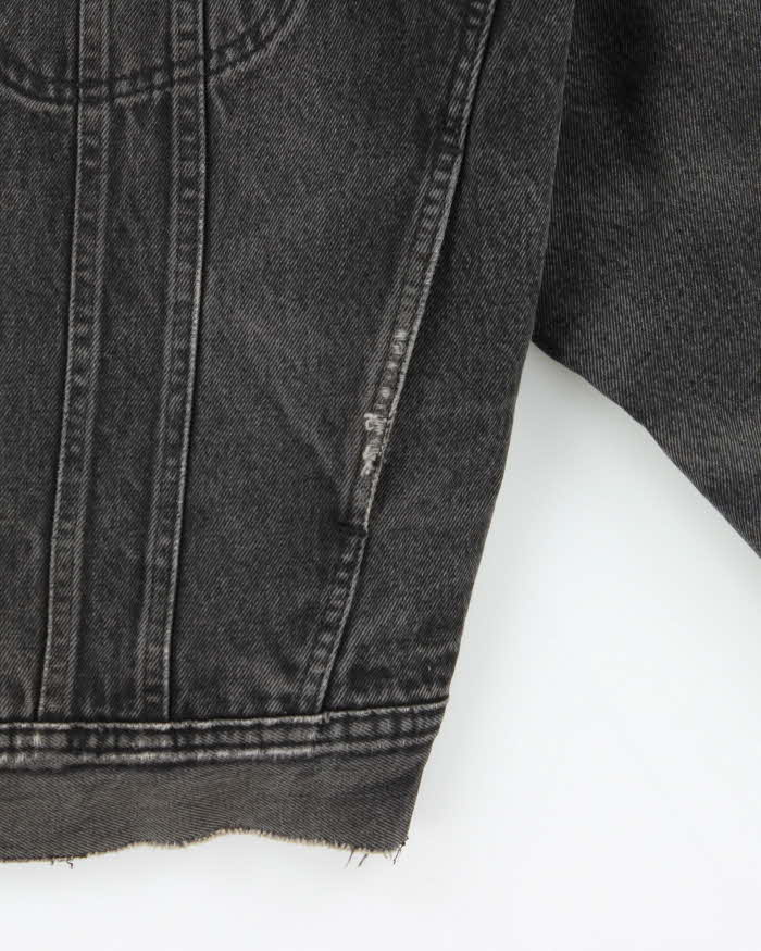 Vintage 1990s Lee Storm Rider Mustang Blanket Lined Distressed Denim Jacket - M