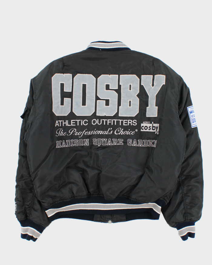 Vintage 1990s Gerry Cosby Madison Square Garden MA-1 Varsity Bomber Jacket - L