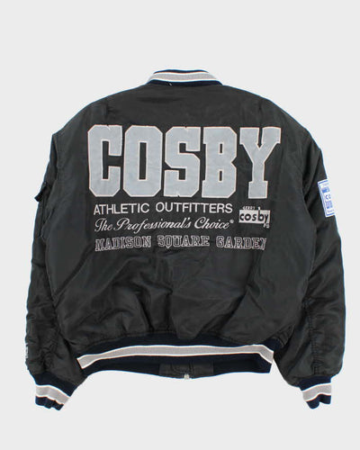 Vintage 1990s Gerry Cosby Madison Square Garden MA-1 Varsity Bomber Jacket - L