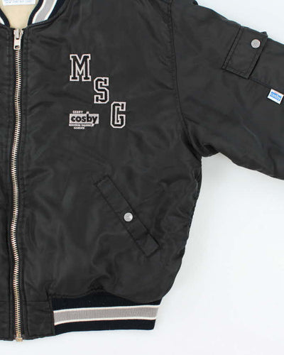 Vintage 1990s Gerry Cosby Madison Square Garden MA-1 Varsity Bomber Jacket - L