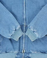 Vintage 1990s Osh Kosh Denim Blanket Lined Heavyweight Oversized Hooded Bomber Jacket - XL