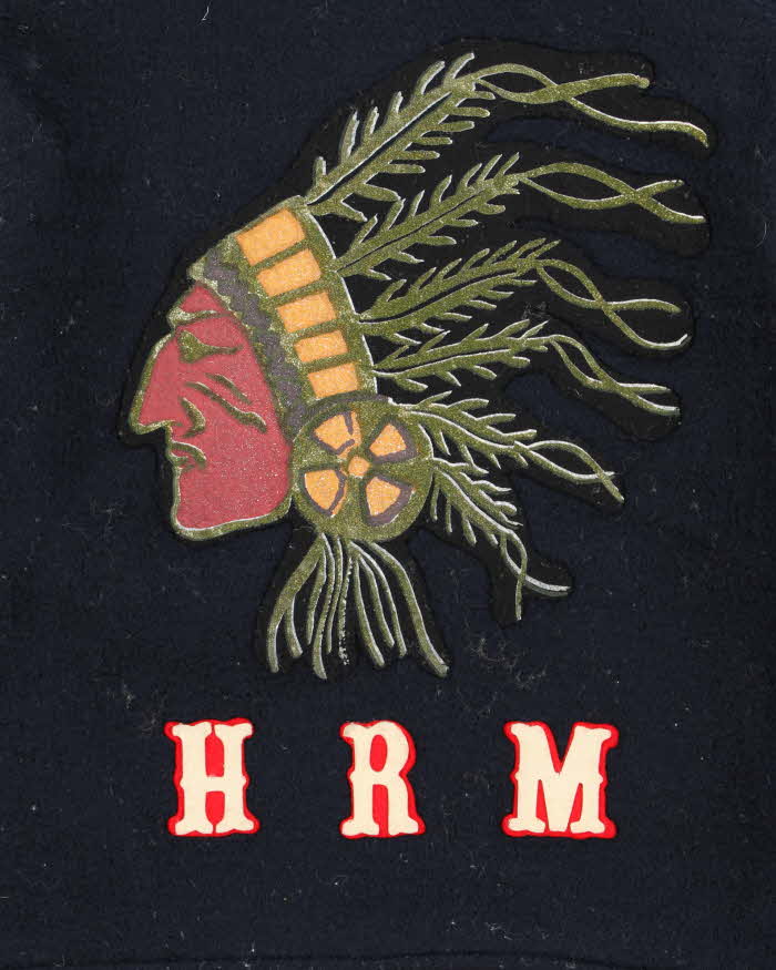 Vintage 1990s Hollywood Ranch Market Japan Mohair/Wool/Leather Varsity Bomber Jacket - S