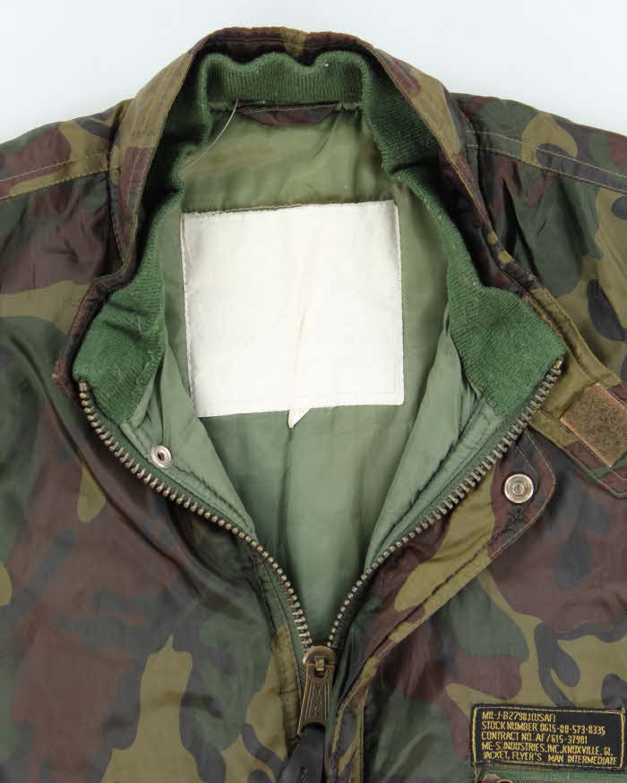 Vintage 1990s Dogs Fights Japan Camouflage Flight Bomber Jacket - L