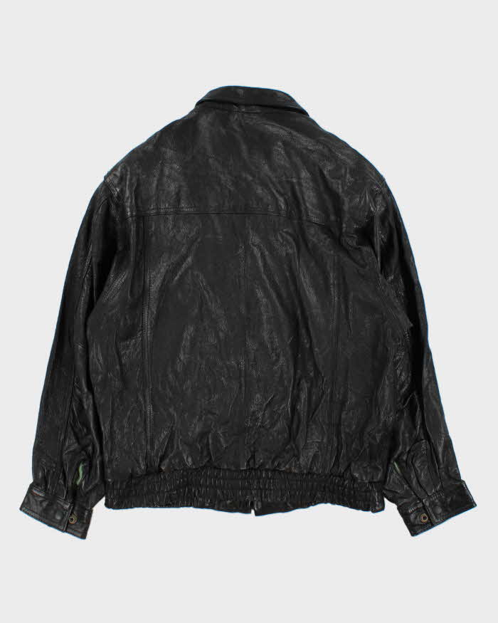 Vintage 1980s James Dean Orion Cosmo Japan Leather Trucker Jacket - L