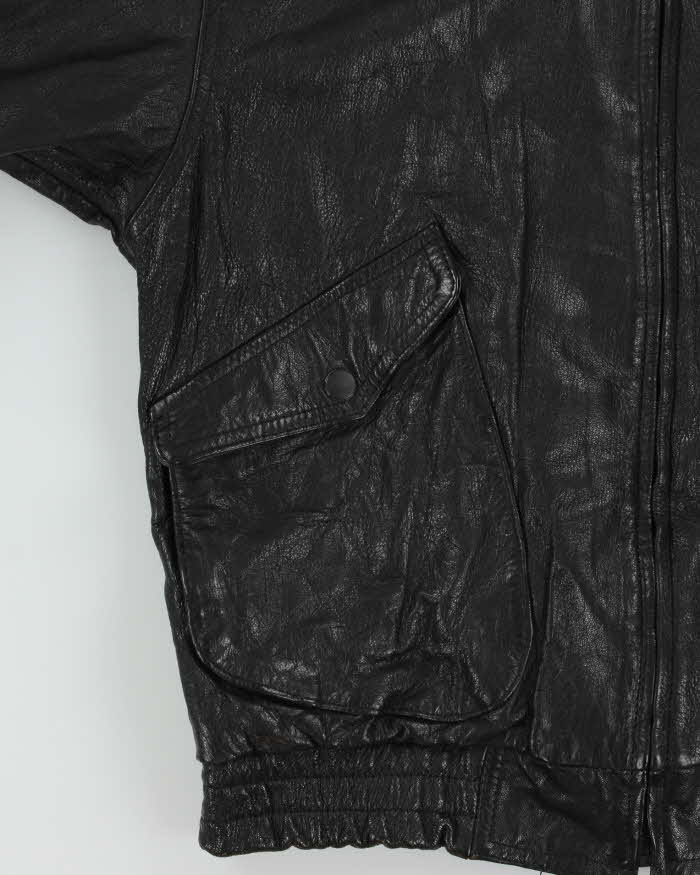 Vintage 1980s James Dean Orion Cosmo Japan Leather Trucker Jacket - L