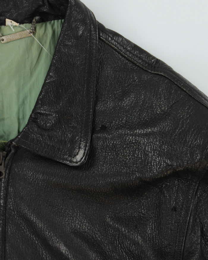 Vintage 1980s James Dean Orion Cosmo Japan Leather Trucker Jacket - L