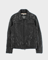 Vintage Y2K 00s Factotum Japan Buffalo Leather Moto Jacket - M