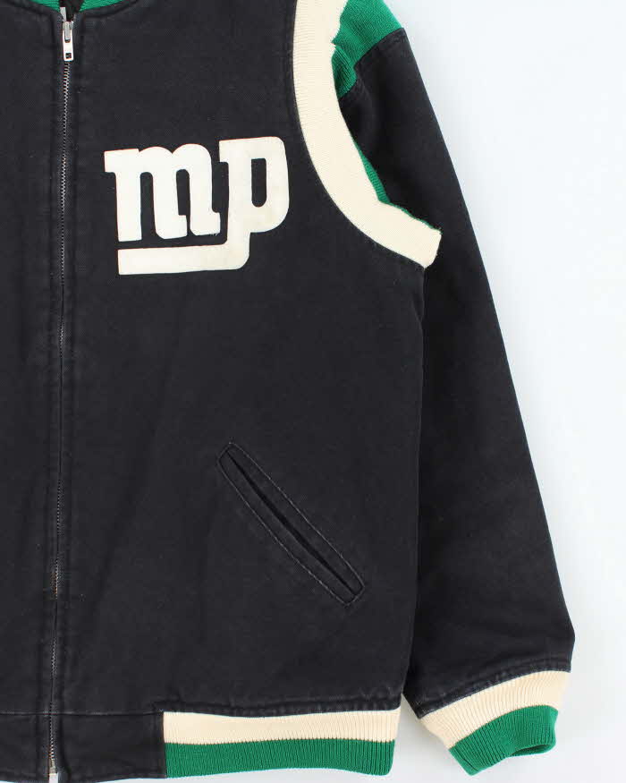 Vintage Y2K 00s Masterpiece Japan Heavyweight Quilt Lined Varsity Bomber Jacket - L