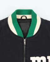 Vintage Y2K 00s Masterpiece Japan Heavyweight Quilt Lined Varsity Bomber Jacket - L