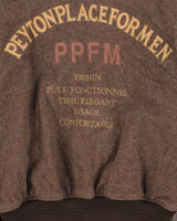 Vintage Y2K 00s Peyton Place For Men Japan Wool Leather Varsity Bomber Jacket - L