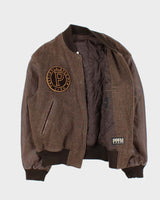 Vintage Y2K 00s Peyton Place For Men Japan Wool Leather Varsity Bomber Jacket - L