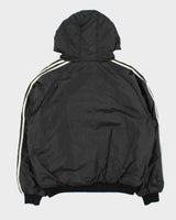 Vintage 1990s Adidas Reversible Padded Hooded Bomber Jacket - M
