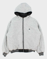 Vintage 1990s Adidas Reversible Padded Hooded Bomber Jacket - M