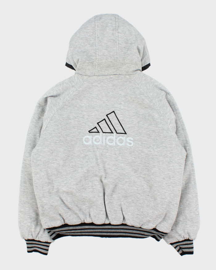 Vintage 1990s Adidas Reversible Padded Hooded Bomber Jacket - M