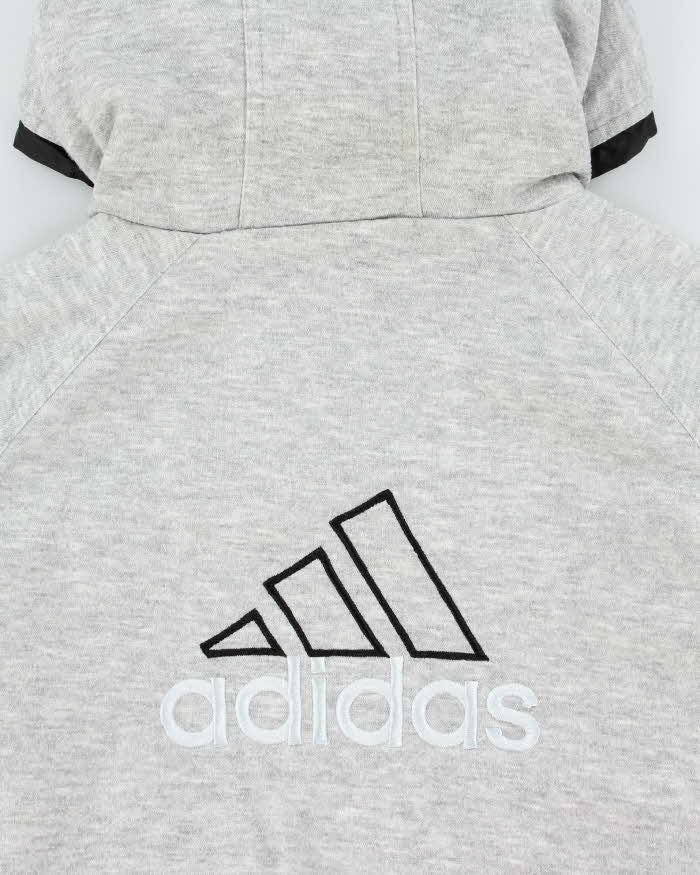 Vintage 1990s Adidas Reversible Padded Hooded Bomber Jacket - M