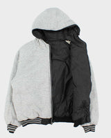 Vintage 1990s Adidas Reversible Padded Hooded Bomber Jacket - M